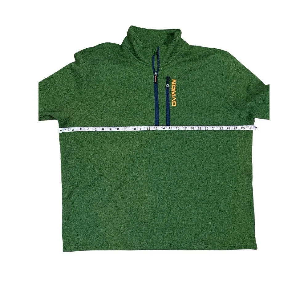 NOMAD OUTDOOR Mens Green 1/4 Zip Fleece Hunting Pullover Water Resistant XXL 2XL